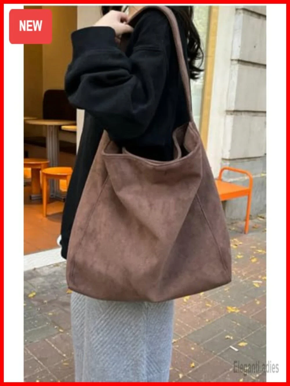 Corduroy Suede Hobo Bag Crossbody Shoulder Purse Tote Top-handle Satchel
